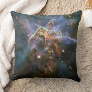 Mystic Mountain in Carina Nebula Hubble Space Cushion