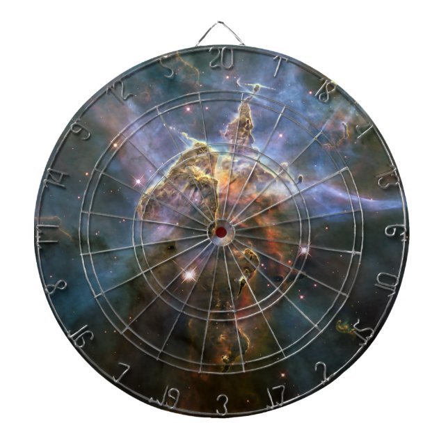 Mystic Mountain in Carina Nebula Hubble Space Dartboard (Front)