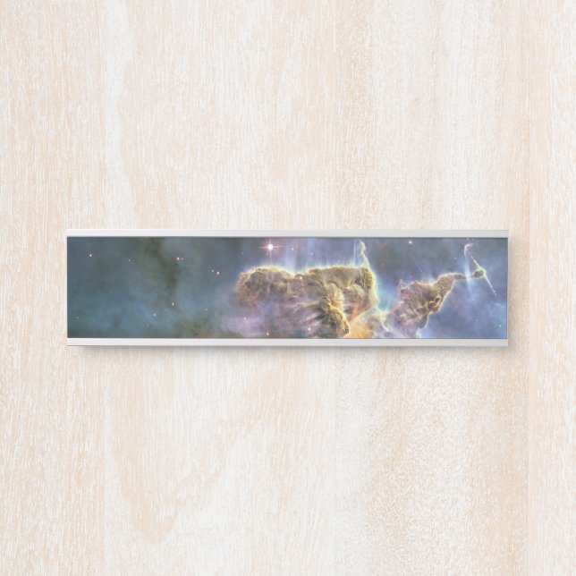 Mystic Mountain in Carina Nebula Hubble Space Door Sign (Front)
