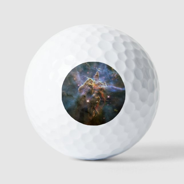 Mystic Mountain in Carina Nebula Hubble Space Golf Balls (Front)