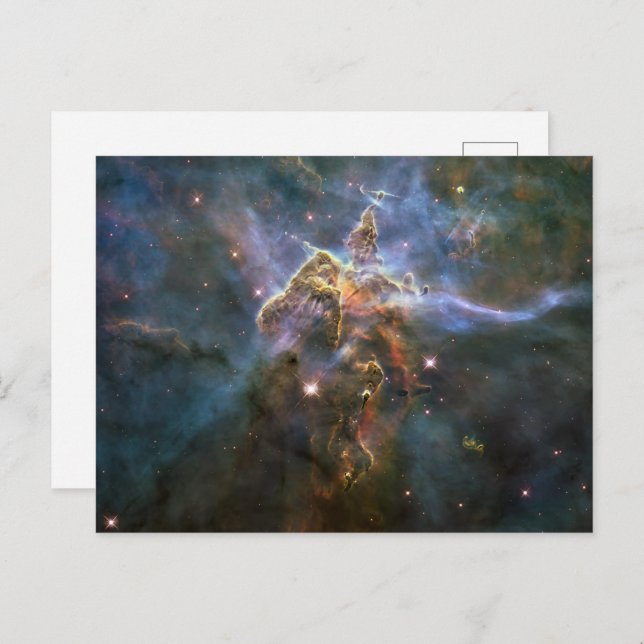 Mystic Mountain in Carina Nebula Hubble Space Holiday Postcard (Front/Back)