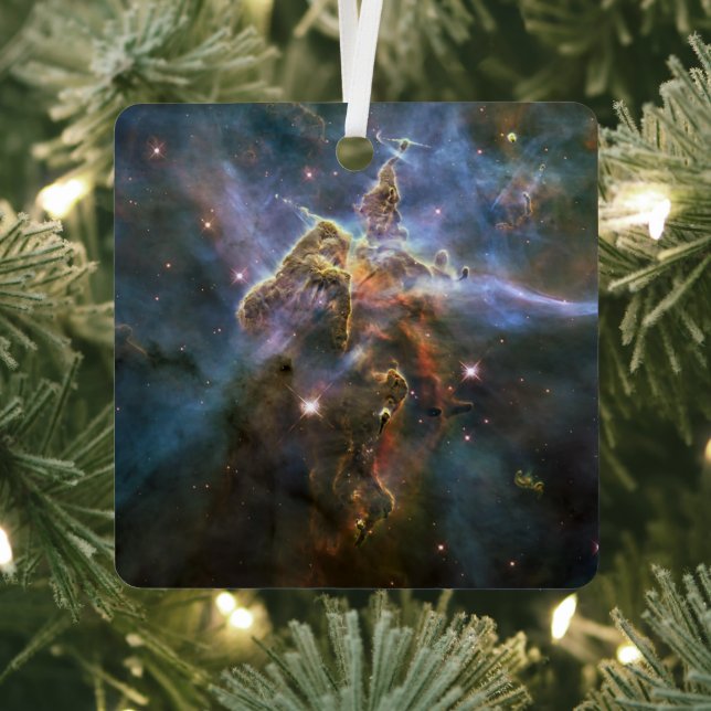 Mystic Mountain in Carina Nebula Hubble Space Metal Tree Decoration (Insitu)