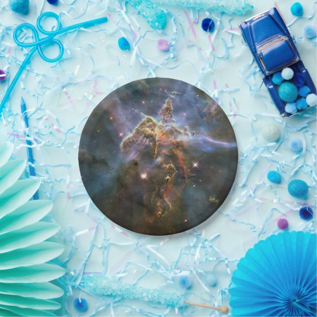 Mystic Mountain in Carina Nebula Hubble Space Paper Plate (Party)