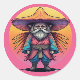 Mystic Mushroom Man Classic Round Sticker