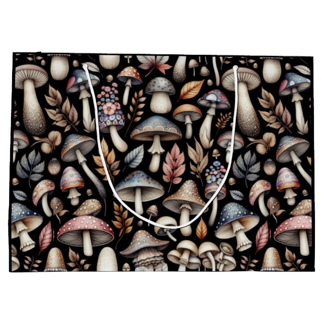 Mystic Mushrooms  Large Gift Bag (Back)