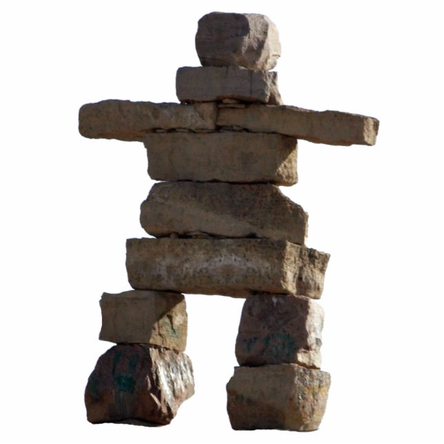 Mystic Native American Inukshuk 2 Sculpted Gift Photo Sculpture Magnet (Front)
