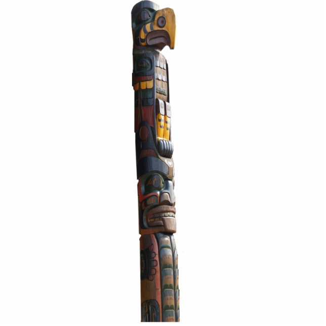 Mystic Native American Totem Pole Sculpted Gift Photo Sculpture Magnet (Front)