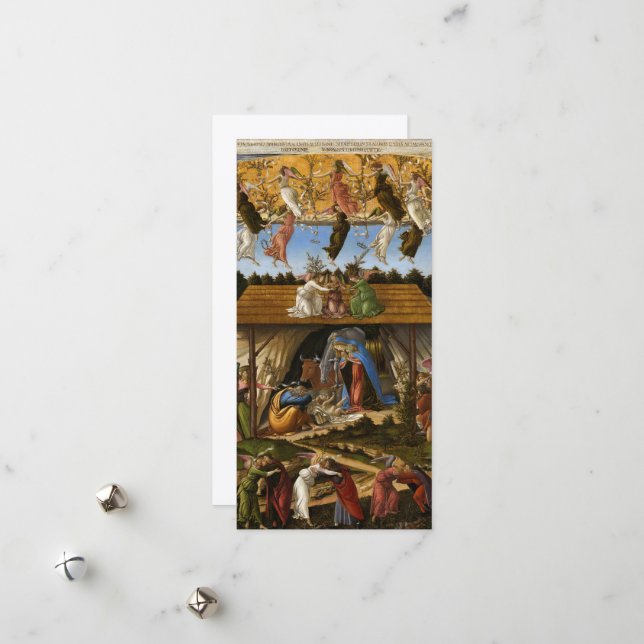 Mystic Nativity, 1500 by Sandro Botticelli Holiday Card (Front/Back In Situ)