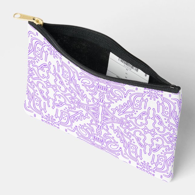 Mystic Nebula Lilac Accessory Pouch (Open)