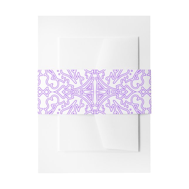 Mystic Nebula Lilac Invitation Belly Band (Front Example)