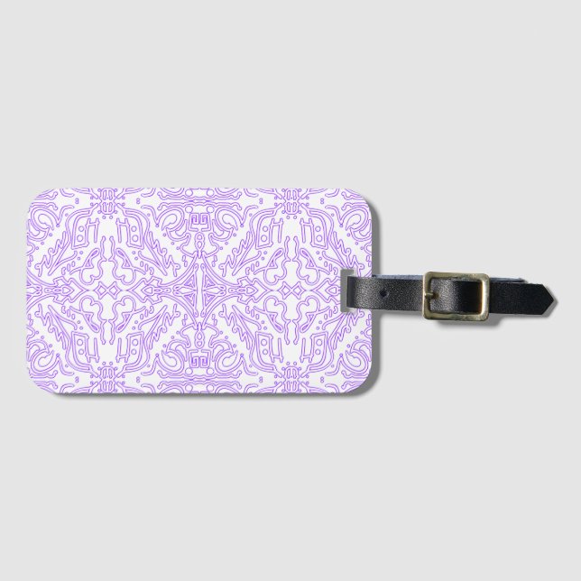 Mystic Nebula Lilac Luggage Tag (Front Horizontal)