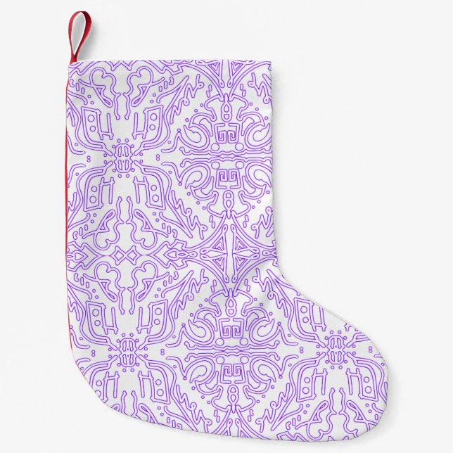 Mystic Nebula Lilac Small Christmas Stocking (Front)