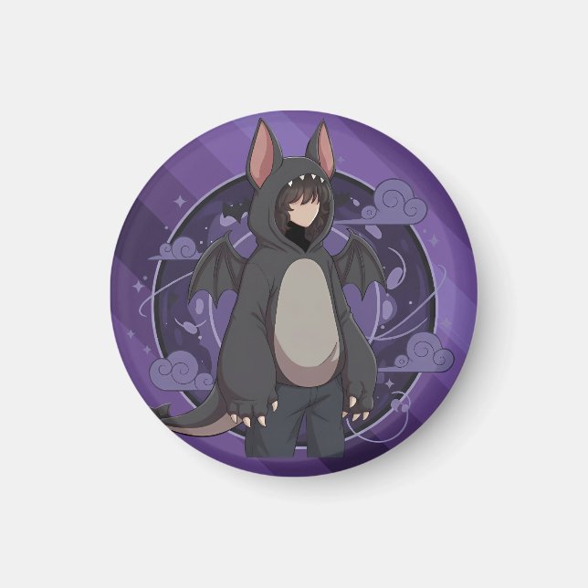 Mystic Night Bat Character Art Magnet (Front)