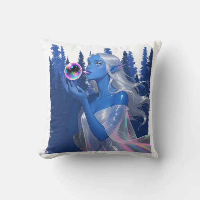 Mystic Nymph Fantasy Pop Art Cushion (Front)