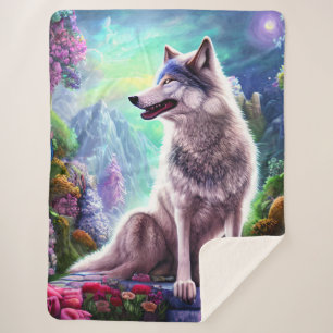 Mystic of the Wild Sherpa Blanket