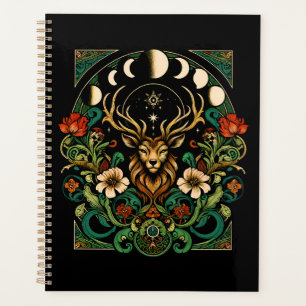 Mystic Pagan Stag and Moon Phase Planner