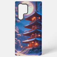Mystic Pagoda Beneath the Lunar Sky