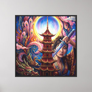 Mystic Pagoda Canvas Art