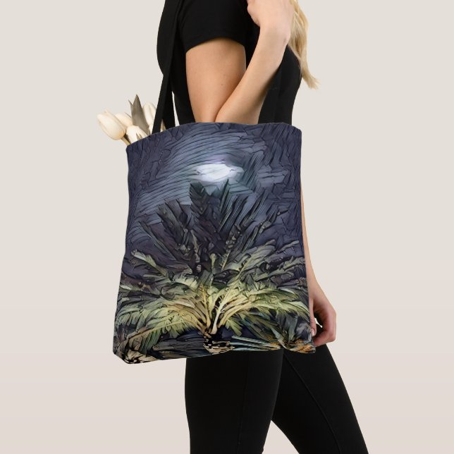 Mystic Palm Tote Bag (Close Up)