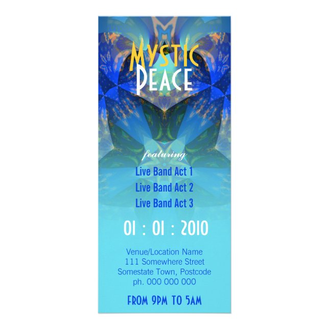 Mystic Peace Event Flyer Rack Card (Front)