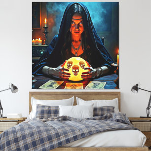 Mystic Psychic Fortune Teller Design Canvas Print