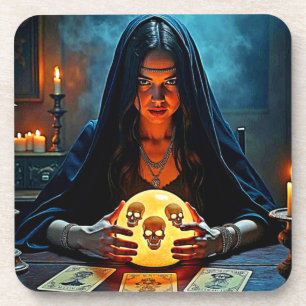 Mystic Psychic Fortune Teller Design Coaster