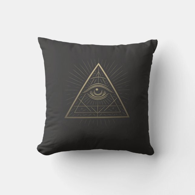 Mystic Pyramid — Eye of Providence Emblem Cushion (Front)