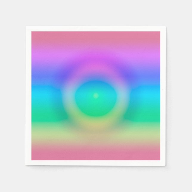 Mystic Rainbow Eye Ombre  Napkin (Front)