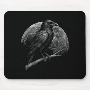 Mystic Raven Moon Dark Folklore Witchcraft Viking Mouse Mat