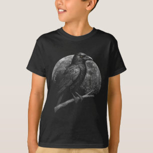 Mystic Raven Moon Dark Folklore Witchcraft Viking  T-Shirt