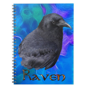 Mystic Raven Portrait Celtic Pagan Art Notebook