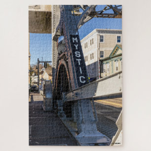 Mystic River Bascule Bridge in Connecticut Jigsaw Puzzle