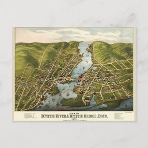 Mystic River, CT Postcard