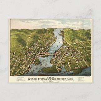 Mystic River, CT Postcard
