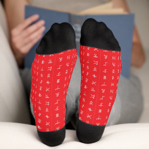 Mystic Rune Pattern Socks