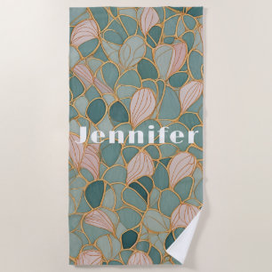 Mystic Scales: Pastel Fantasy Beach Towel