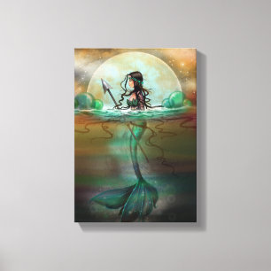 Mystic Sea Mermaid Fantasy Art by Molly Harrison Canvas Print