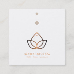 *~* Mystic Shaman Sacred Geometry Alchemy Lotus Square Business Card
