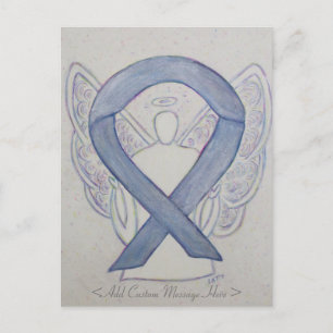 Mystic Silver Awareness Ribbon Angel Postcard