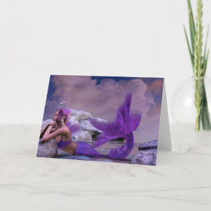 Mystic Siren Fantasy Mermaid BLANK Stationary Note Card