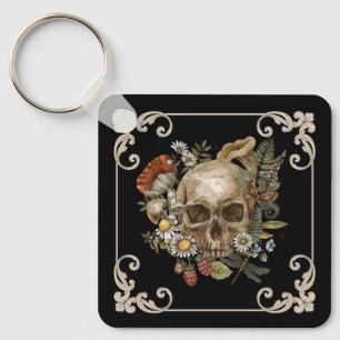 Mystic Skull Vintage Black Keychain