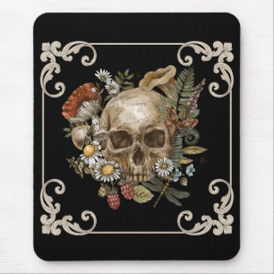 Mystic Skull Vintage Black Mouse Mat