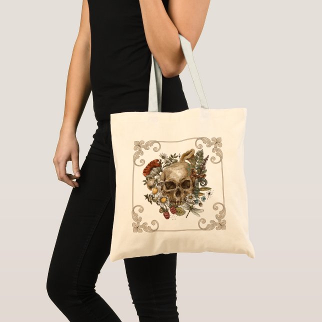 Mystic Skull Vintage Tote Bag (Front (Product))