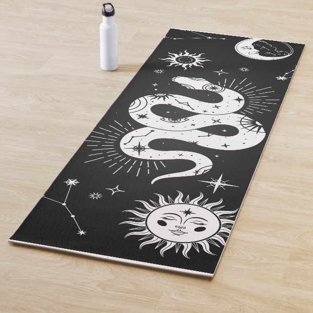 Mystic snake moon and stars yoga mat (In Situ)