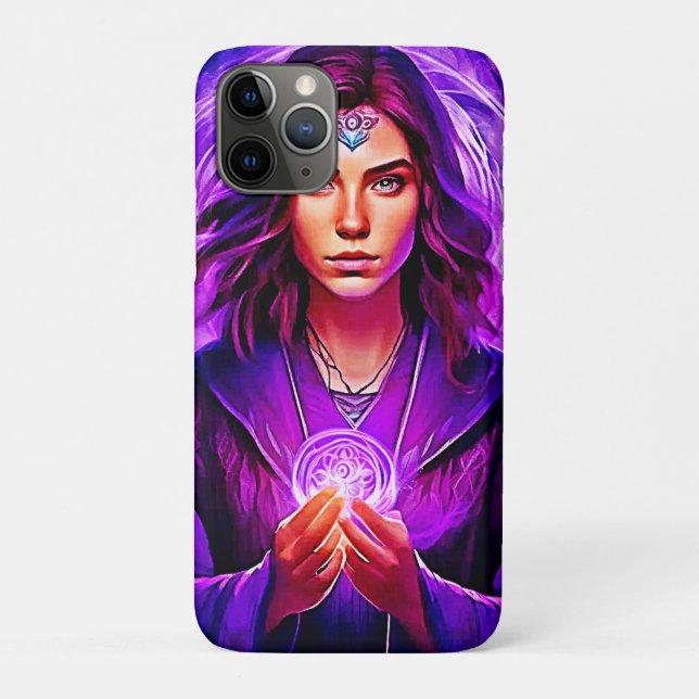 Mystic Sorceress with Glowing Aura Case-Mate iPhone Case (Back)