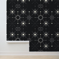 Mystic Starburst Pattern in Black and White