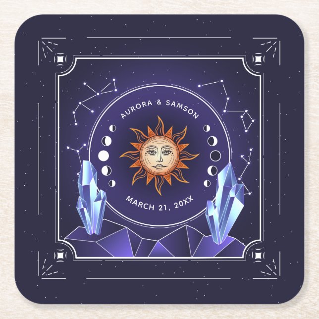 Mystic Sun Personalised Coaster (Front)