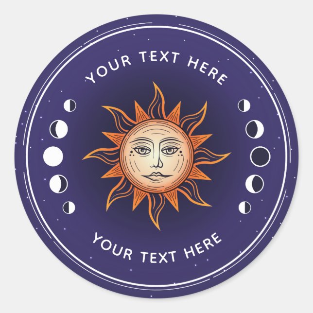 Mystic Sun Personalised Sticker (Front)