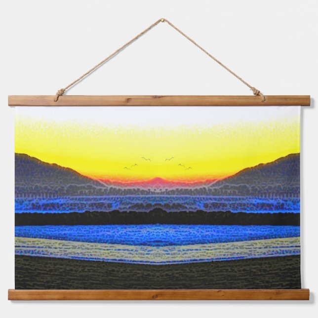 Mystic Sunset Double Vision  Hanging Tapestry (Front)