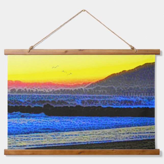 Mystic Sunset  Hanging Tapestry (Front)